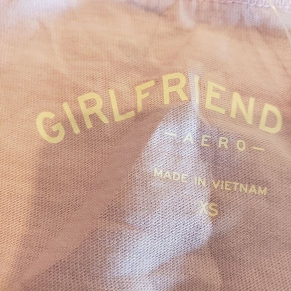 AERO Girlfriend tee size XS tie front lavender New - Picture 4 of 7